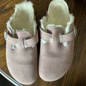 Birkenstock shearling Boston suede